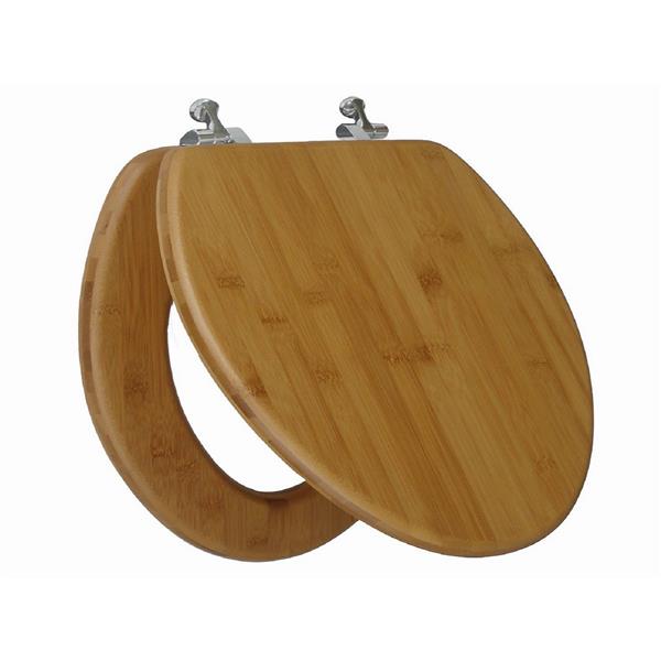 Spacio Innovations Inc. Nature Bamboo Round Regular Close Toilet Seat