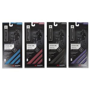 Bandes réfléchissantes Spacio Innovations Inc. autocollantes bleu, rouge, mauve et noir, 4 pq de 8