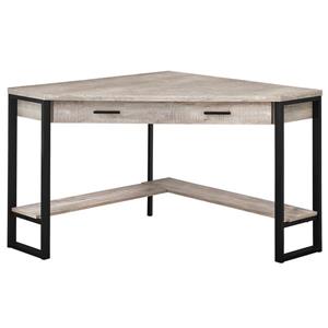 Bureau de travail en coin Monarch, imitation bois taupe, 48 po