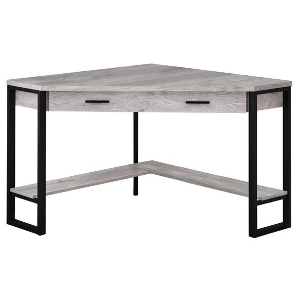 Monarch Corner Computer Desk - Grey Reclaimed Wood - 48-in