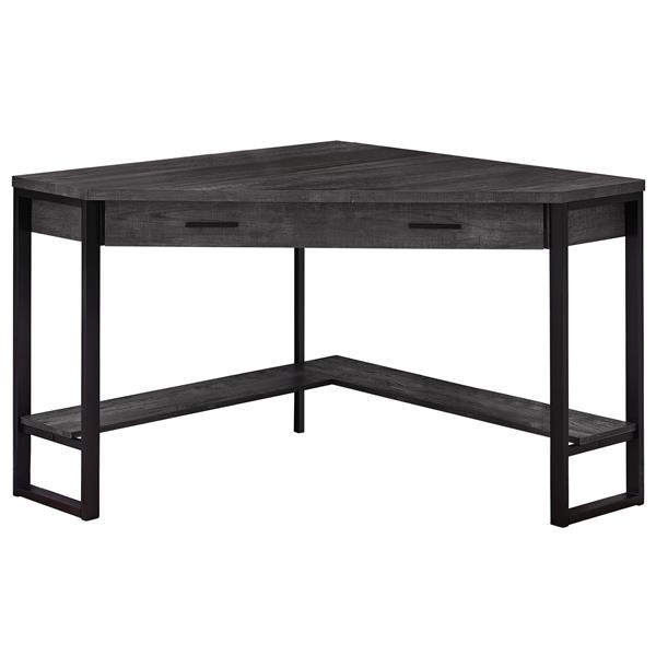 Monarch Corner Computer Desk - Black Reclaimed Wood - 42-in