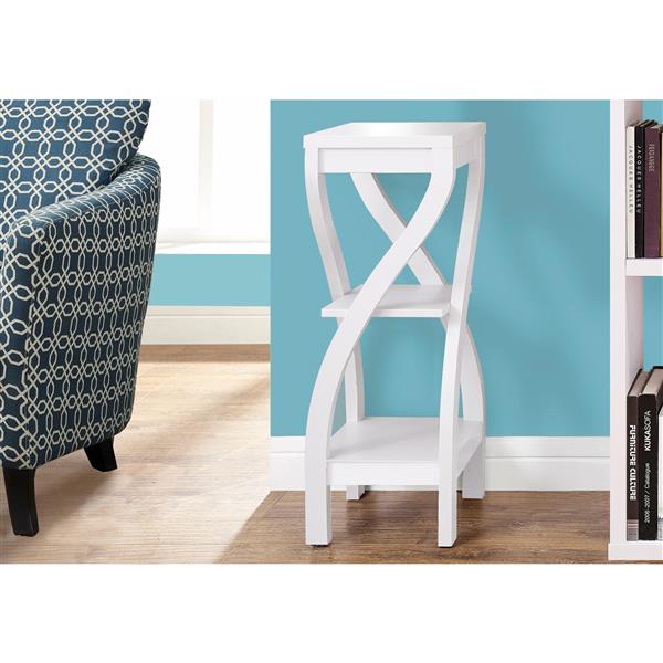 Monarch White Accent Table - 32-in