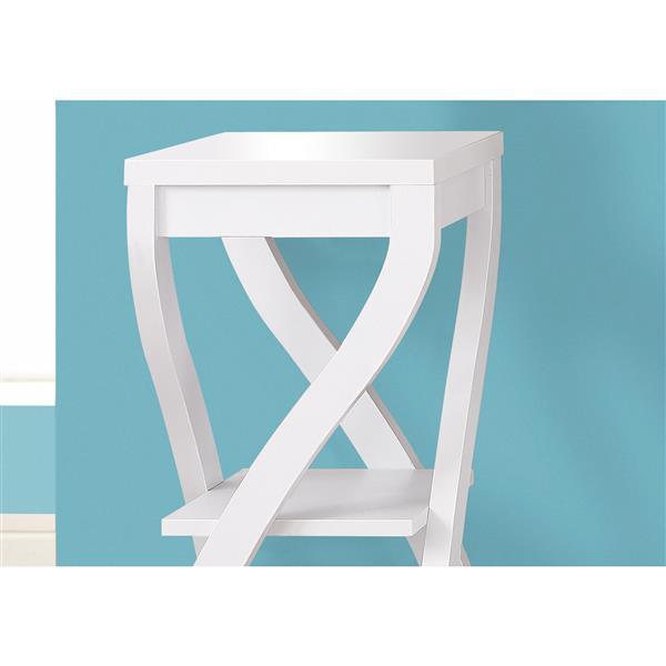 Monarch White Accent Table - 32-in