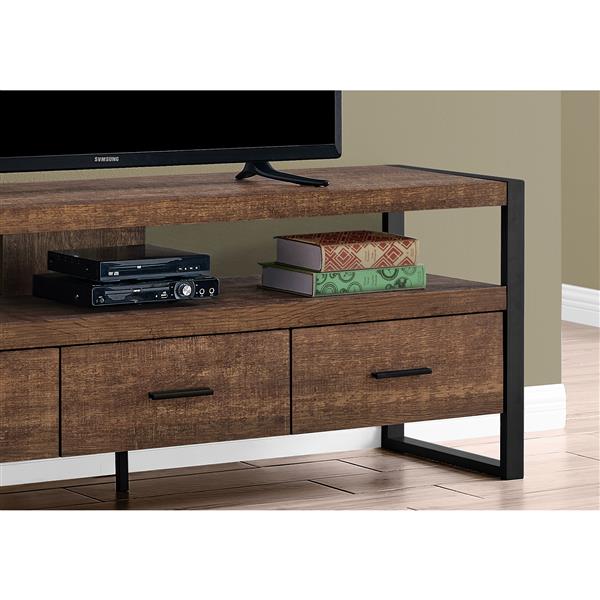 Monarch TV Stand 3 Drawers - Brown Reclaimed Wood Look - 60-in