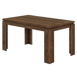 Table de salle à manger Monarch, imitation bois brune, 36 po X 60 po