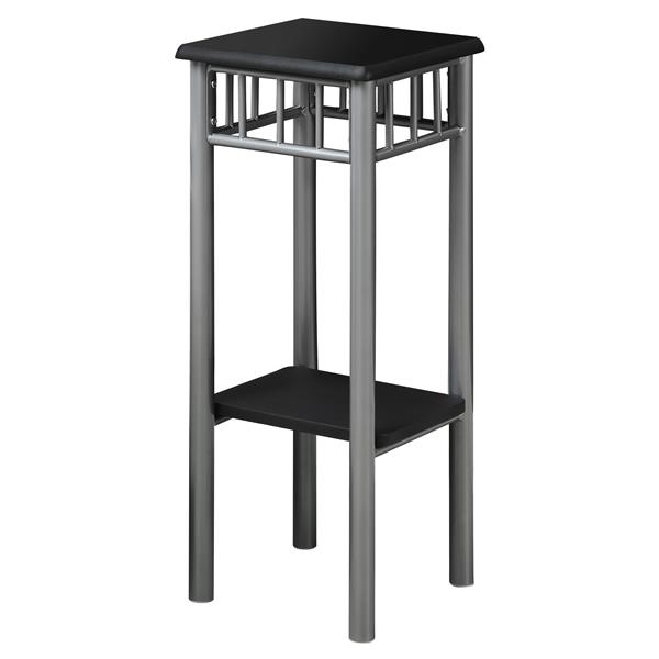 Monarch Accent Table - Black and Silver Metal - 28-in