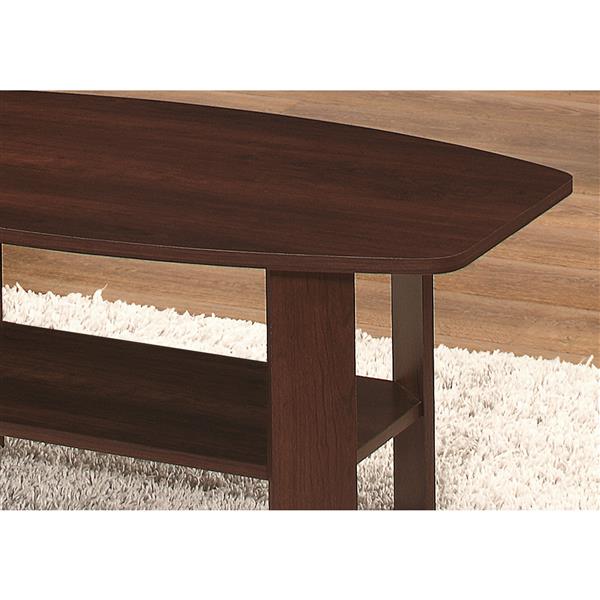 Monarch Oval Table set for living room - Cherry - 3-Piece