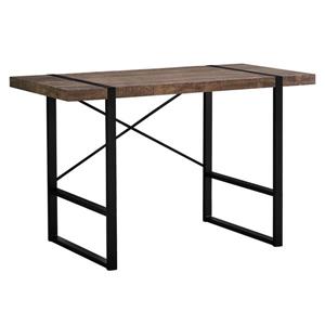 Monarch Computer Desk - Brown Reclaimed Wood and Black Metal - 48-in