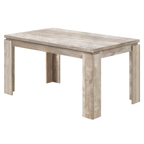 Monarch 36 x 60-In Taupe Reclaimed Wood Dining Table