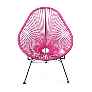 Plata Decor Acapulco Lounge Chair - Pink and Black Frame