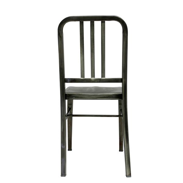 armless steel chair