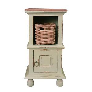 Table d'appoint Shabby Chic Cottage de Sunset Trading, 14 po x 26,5 po, vert sauge antique