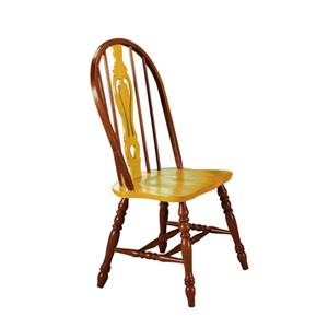 Chaise de salle à manger Oak Selections de Sunset Trading, 41 po, noyer/chêne clair, ens. de 2