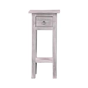 Table d'appoint Shabby Chic Cottage de Sunset Trading, 11,75 po x 25 po, gris mat