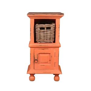 Table d'appoint Shabby Chic Cottage de Sunset Trading, 14 po x 26,5 po, corail antique