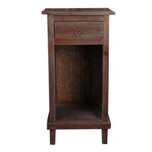 Table d'appoint Shabby Chic Cottage de Sunset Trading, 17,5 po x 30 po, bois foncé