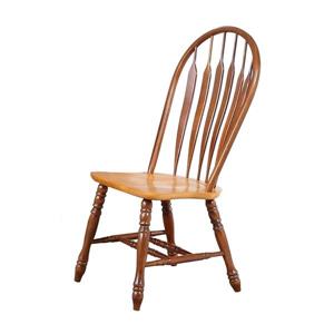 Chaise de salle à manger Oak Selections de Sunset Trading, 41 po x 20.5 po, noyer/chêne clair, ens. de 2