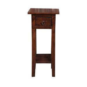 Table d'appoint Shabby Chic Cottage de Sunset Trading, 11,75 po x 25,75 po, brun lustré