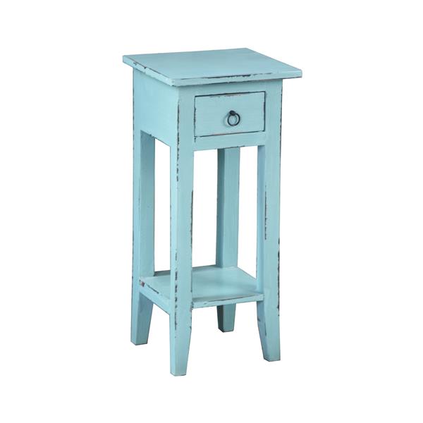 antique blue accent table