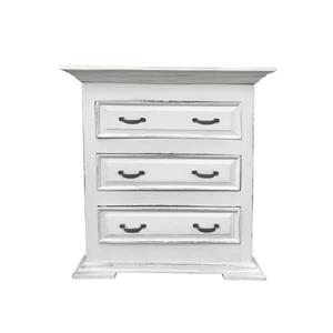 Table d'appoint Shabby Chic Cottage de Sunset Trading, 29,5 po x 31,5 po, blanc antique