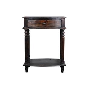 Table d'appoint Shabby Chic Cottage de Sunset Trading, 23,5 po x 29,5 po, noir antique