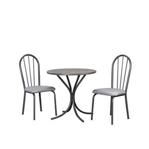 Ensemble de salla à manger Sunset Trading Steel Grey, 3 pièces, gris