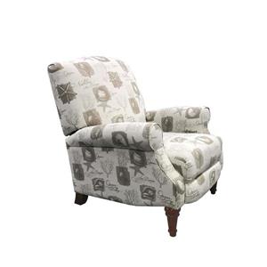 Sunset Trading Reclining Chair - Shell Scirpt Pattern - 38-in x 32-in - Beige