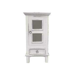 Sunset Trading Shabby Chic Cottage End Table with Drawer - 18-in x 36-in - Antique White