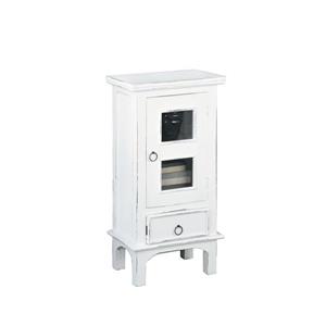 Table d'appoint Shabby Chic Cottage de Sunset Trading, 18 po x 36 po, blanc antique