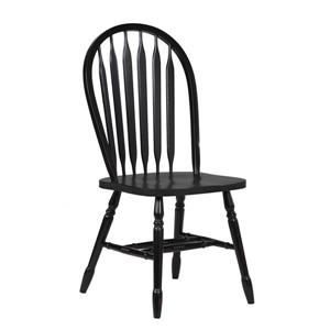Chaise de salle à manger Black Cherry Selections de Sunset Trading, 38 po x 20 po, noir antique, ens. de 2
