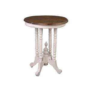 Sunset Trading Shabby Chic Cottage End Table with Drawer - 19.75-in x 25.25-in - Antique White