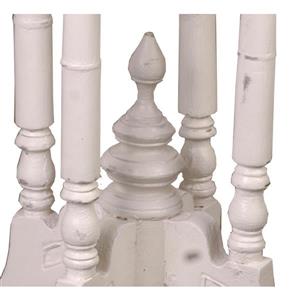 Table d'appoint Shabby Chic Cottage de Sunset Trading, 19,75 po x 25,25 po, blanc antique