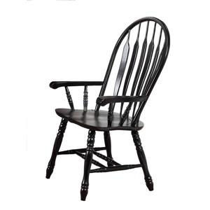 Chaise de salle à manger Black Cherry Selections de Sunset Trading, 41 po x 21.5 po, noir antique