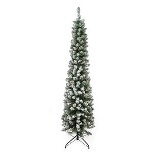 Northlight Flocked Green Pine Pencil Artificial Christmas Tree - 6-ft x 20-in