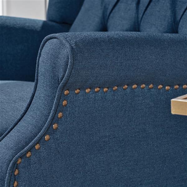 Best Selling Home Decor Estelle Fabric Recliner - Blue