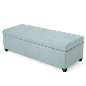 Ottomane en tissu avec rangement Brenda de Best Selling Home Decor, bleu