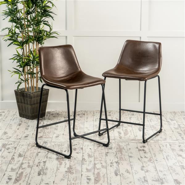 Best Selling Home Decor Gina Vintage Counter Stool - Brown - Set of 2