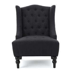 Best Selling Home Decor Elise High Back Fabric Accent Chair - Dark Gray