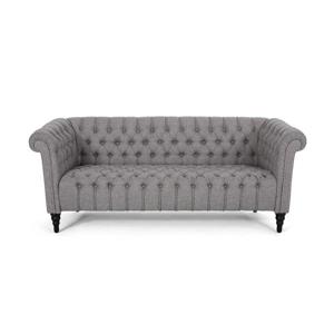 Canapé capitonné en tissu Barneyville de Best Selling Home Decor, gris