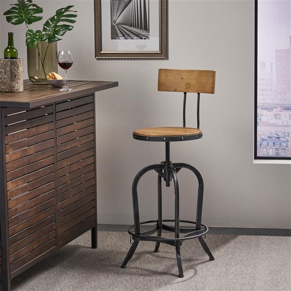 Tabouret de bar en bois Danae de Best Selling Home Decor, noir