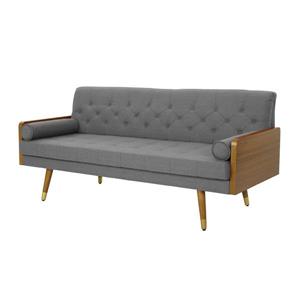 Best Selling Home Decor Jalon Mid Century Modern Tufted Sofa - Fabric - Grey