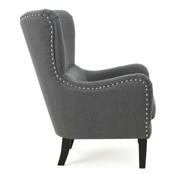 Fauteuil d'appoint en tissu Lily de Best Selling Home Decor, gris