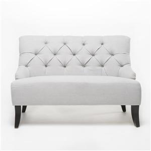 Best Selling Home Decor Nicole Tufted Settee - Light Grey