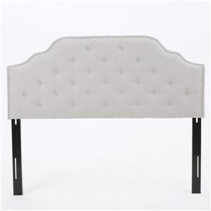 Tête de lit en tissu Topanga de Best Selling Home Decor, double ou grand lit, gris