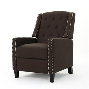 Best Selling Home Decor Iris Fabric Recliner - Brown