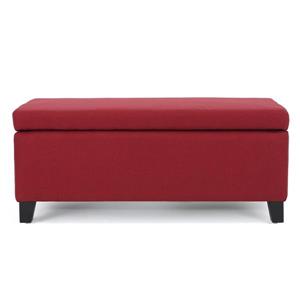 Best Selling Home Decor Donna Fabric Storage Ottoman - Red
