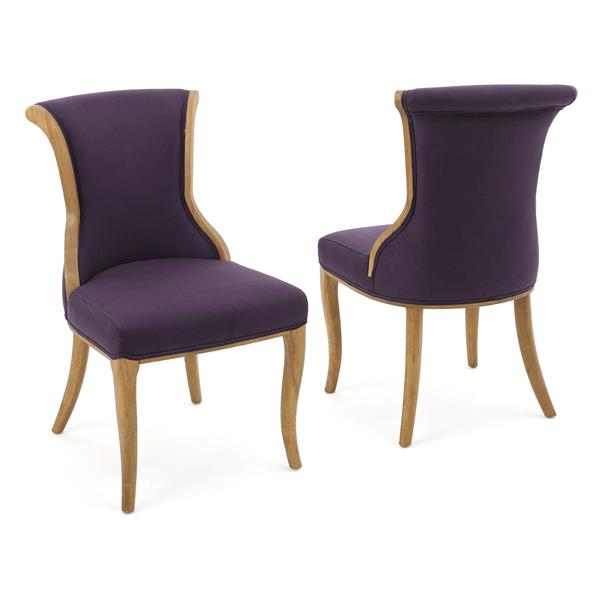 Best Ing Home Decor Lorenzo Fabric Dining Chair Purple Set Of 2 299514 Rona - Purple Home Decor Fabric
