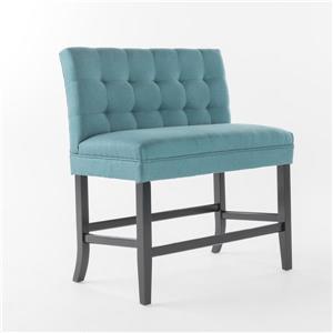 Tabouret en tissu Samuel de Best Selling Home Decor, turquoise