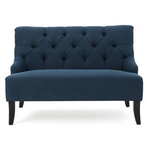Best Selling Home Decor Nicole Tufted Settee - Navy Blue