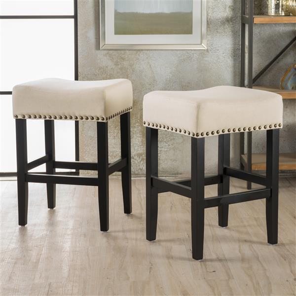 Tabouret Bernadette de Best Selling Home Decor, beige, ens. de 2